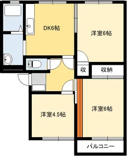 カーサ・アトリオB【2階】の間取り