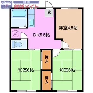ファミーユ新町【1階】の間取り