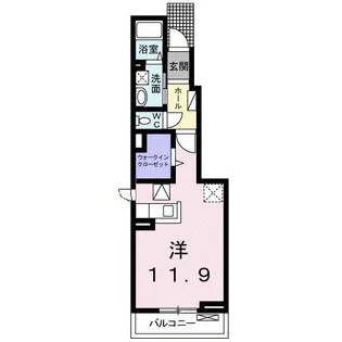 オルテットキミII【1階】の間取り