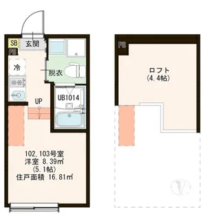 東京都足立区南花畑1【アパート】の間取り