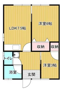 オアシス南坂部【2階】の間取り