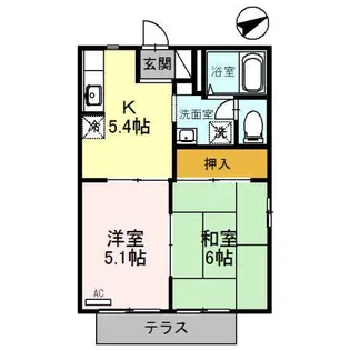 兵庫県豊岡市高屋【アパート】の間取り