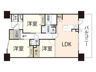 ラインヴァント東雲【4階】の間取り