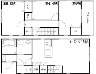 兵庫県姫路市花田町加納原田【一戸建】の間取り