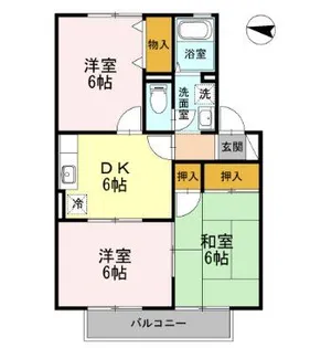 ハイカムール山之内【2階】の間取り