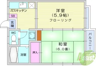 アビタール高松【2階】の間取り