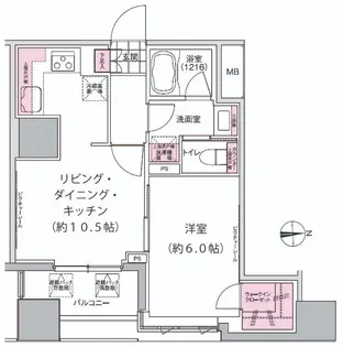 プレジリア東日本橋【8階】の間取り