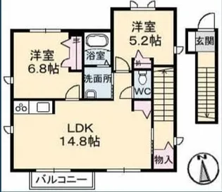 ライツ【2階】の間取り
