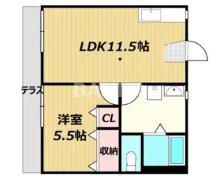 メゾンモラミ B棟【1階】の間取り