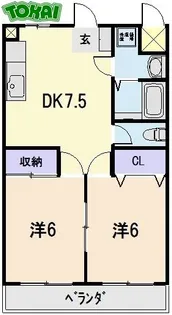 メゾン悠【1階】の間取り
