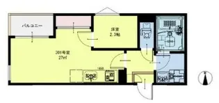 1LDKの間取り画像