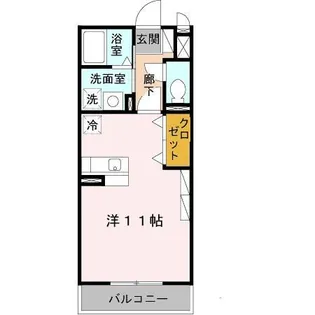 ヴィルヌーヴ【1階】の間取り