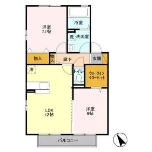 プレミール B【2階】の間取り