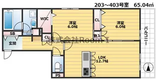 (仮称)大阪市浪速区難波中3丁目ヘーベルメゾン・旭化成ヘーベルメゾンH【4階】の間取り