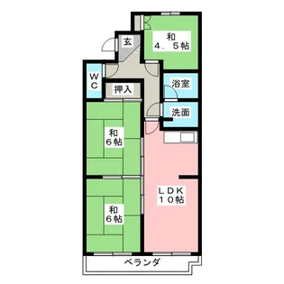 サンライズ白山【2階】の間取り