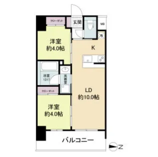 セレニテフラン新大阪【12階】の間取り