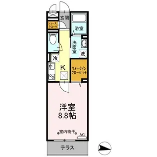神奈川県藤沢市湘南台5【アパート】の間取り