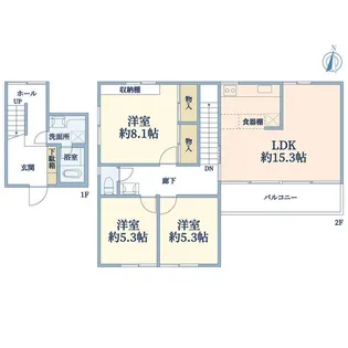 東京都小金井市中町3【一戸建】の間取り