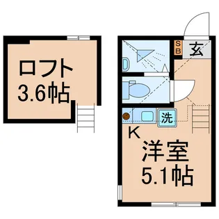 神奈川県横浜市保土ヶ谷区釜台町【アパート】の間取り