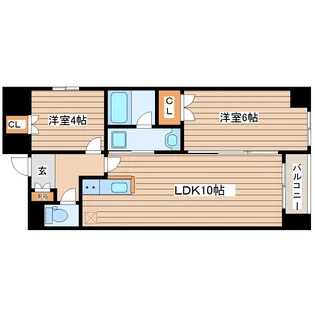 アーレント榴岡【6階】の間取り