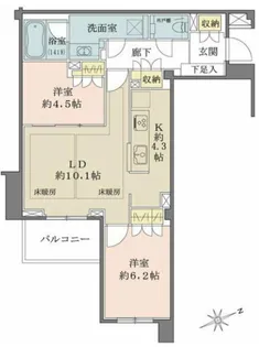 プラウド駒込ディアージュ【2階】の間取り