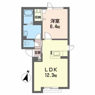 シャーメゾンメイB【1階】の間取り