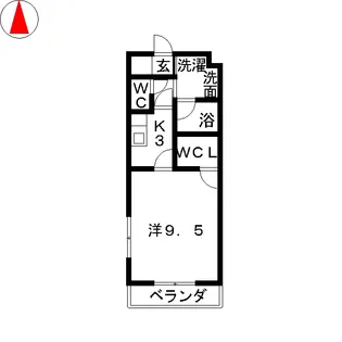 グリーンヒルズ【3階】の間取り