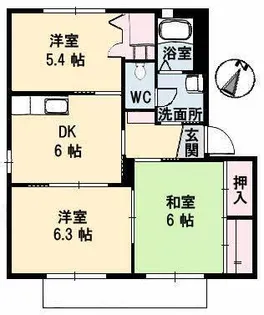 メゾンフォルムA棟【2階】の間取り