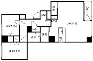 ノースピア南19条【11階】の間取り
