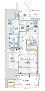 ワールドアイ大阪城イーストアドバンス【13階】の間取り