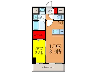 クローバー・レジデンス阪大前【3階】の間取り