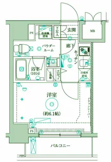 クレイシア品川戸越【8階】の間取り