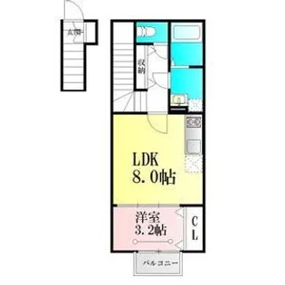 BAU上余田【2階】の間取り