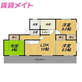 グランシャリオ89 B棟【1階】の間取り