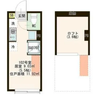 東京都練馬区小竹町1【アパート】の間取り
