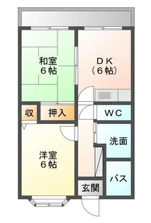 グリーンハイツ西武【1階】の間取り