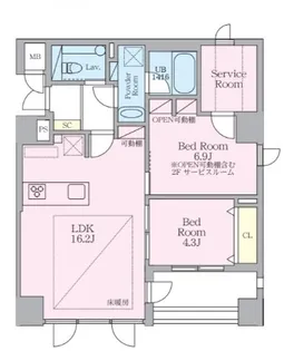 SELENE御殿山 セレーネ御殿山【5階】の間取り