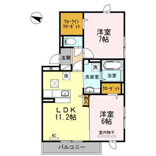 プリメーラ城ヶ丘上 I【1階】の間取り