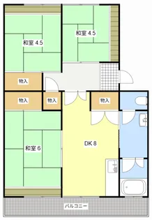 浜松駅南団地5号棟【3階】の間取り