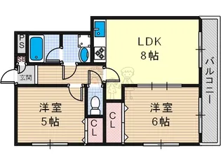 ファイブコート今川【4階】の間取り