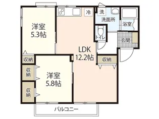 広島県広島市安芸区矢野南5【アパート】の間取り