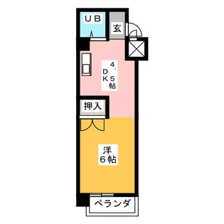 エステートワイド白鳥【4階】の間取り