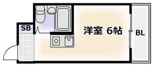 ヤングパレス阿倍野橋【2階】の間取り