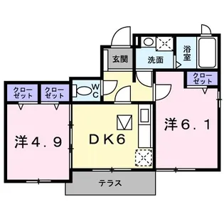 サンリット A【1階】の間取り