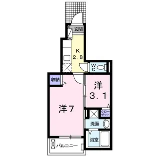 茨城県ひたちなか市大字中根【アパート】の間取り