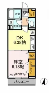 ロード花みずき【1階】の間取り