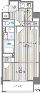 東京都新宿区弁天町【マンション】の間取り