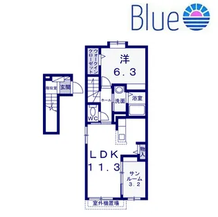 シエラブルーKの間取り