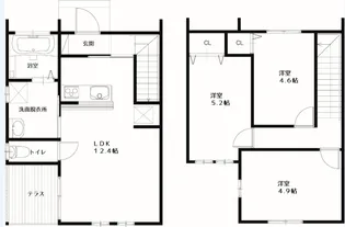 熊本県上益城郡益城町大字福富【一戸建】の間取り