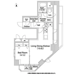 コンフォリア浅草橋DEUX【12階】の間取り